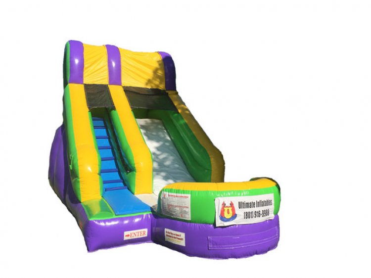 Splash 15 ft Inflatable Dry Slide