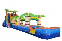 Tropical Paradise 27' ft Dual Lane Dry Slide