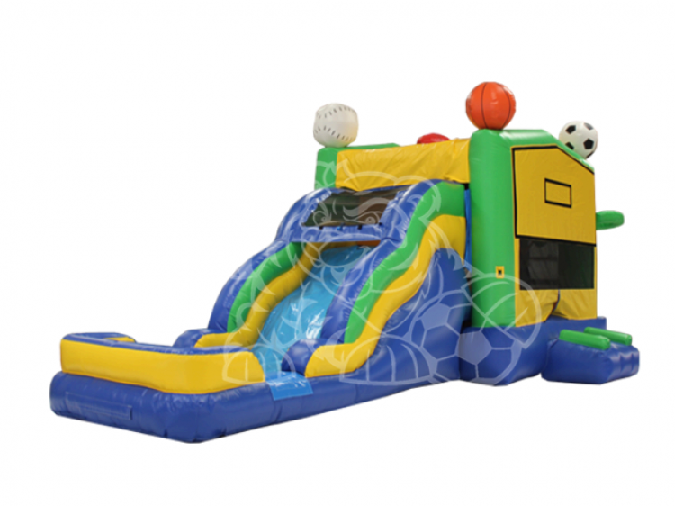 Sports Bounce House and Slide Wet Combo