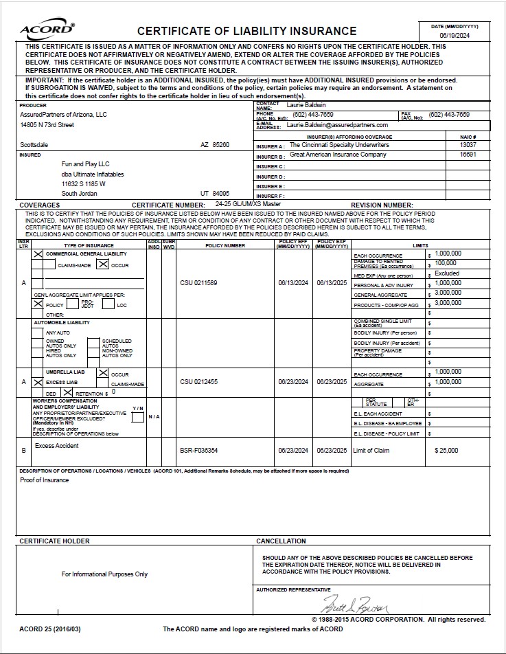 COI Updated Insurance